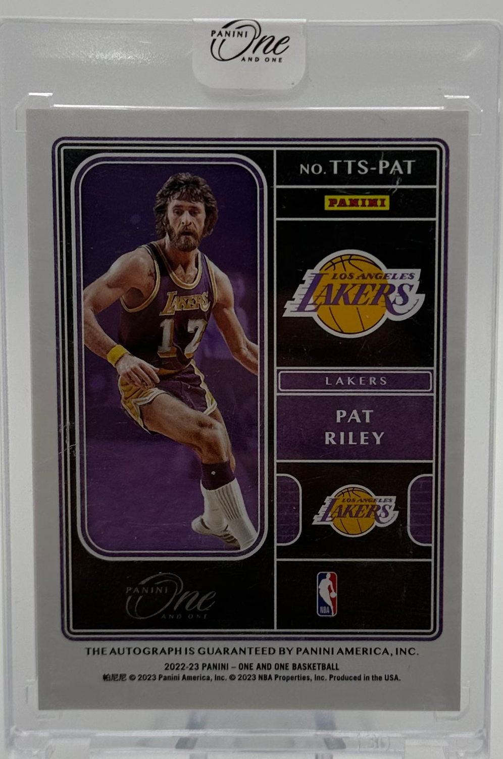 2022-23 Panini One And One  Basketball - Pat Riley TTS-PAT - Team Titan Signatures /99