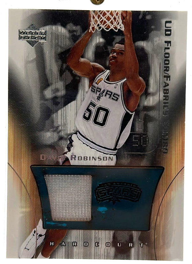 2003-04 Upper Deck Hardcourt - David Robinson DR-FF - UD Floor / Fabrics Combo