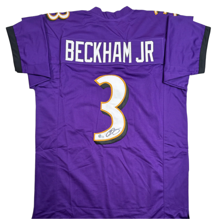 Odell Beckham Jr Signed Ravens Football Jersey (Beckett)