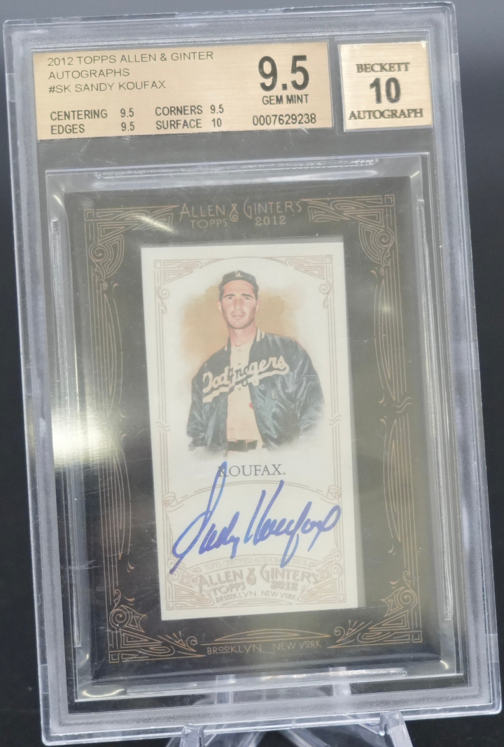 2012 Topps Allen & Ginter - Sandy Koufax AGA-SK - Autographs  - BGS 9.5 / 10