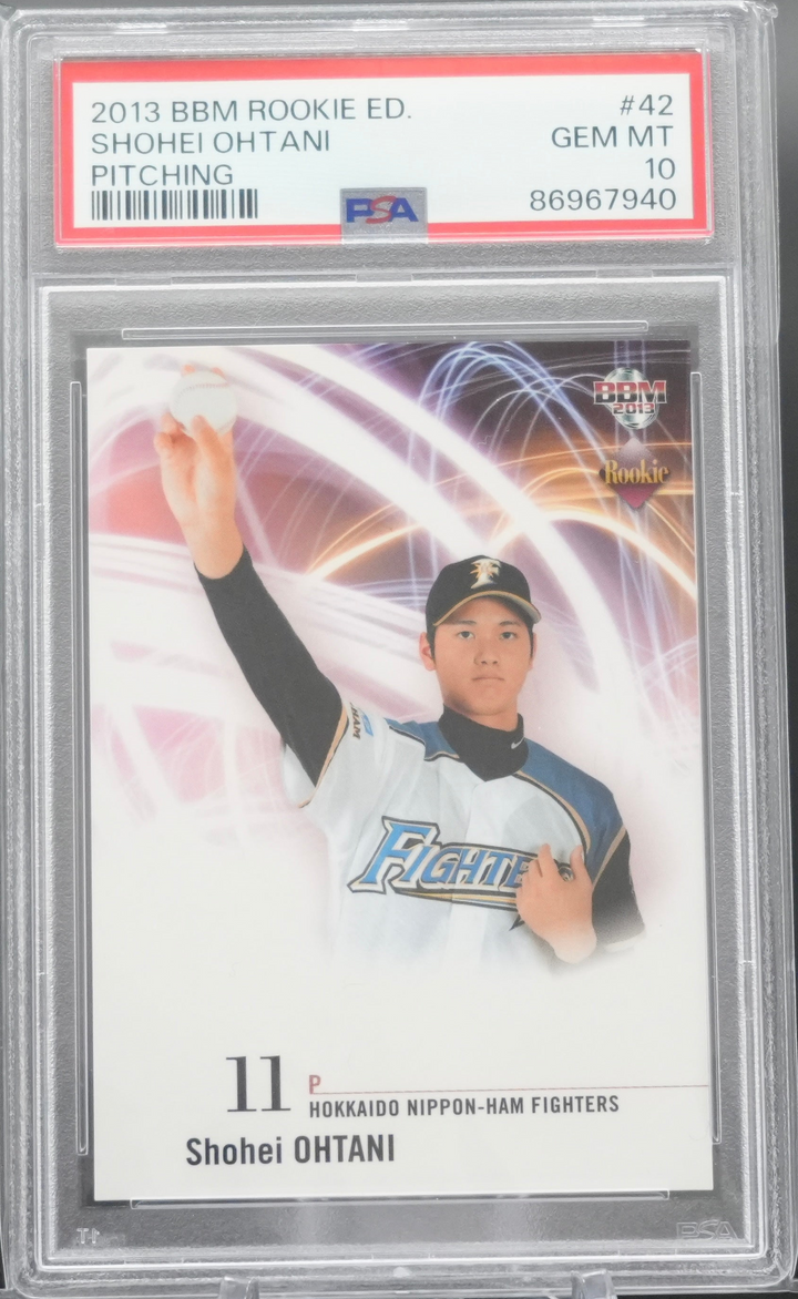 2013 BBM Rookie Edition Baseball - Shohei Ohtani 42 - Pitching - PSA 10