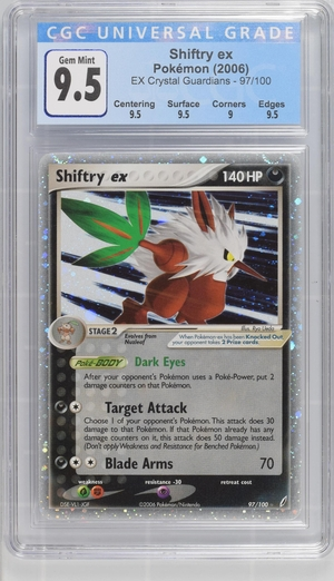 Shiftry ex - 97/100 - EX Crystal Guardians - 2006 Pokemon - CGC 9.5