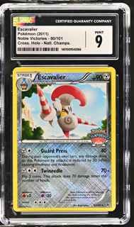 Escavalier 80/101 National Champs Noble Victories - 2011 Pokemon - CGC 9 - Show Card