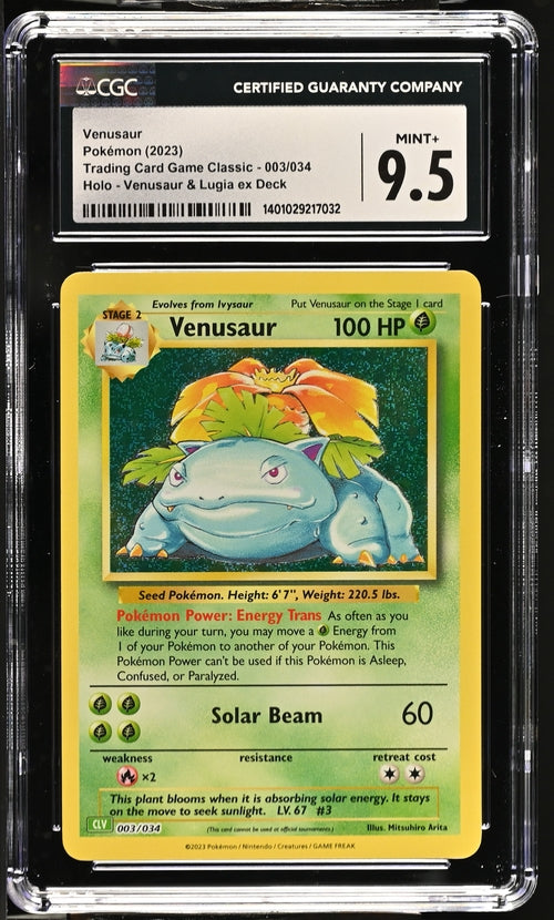 Venusaur 003/034 Trading Card Game Classic - CLV, CLC, CLB  Venusaur & Lugia ex Deck CLV - 2023 Pokemon - CGC 9.5