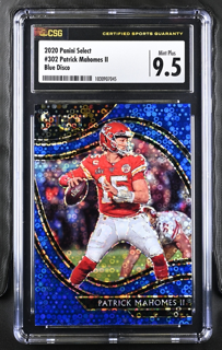 2020 Panini Select - Patrick Mahomes II 302 - Blue Disco /25 - CSG CGC 9.5