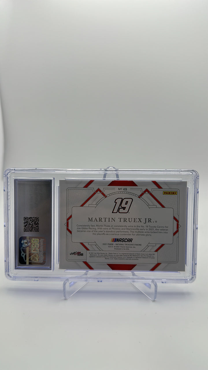 2021 Panini National Treasures - Martin Truex Jr. 49 - Holo Silver /15 - CSG CGC 8