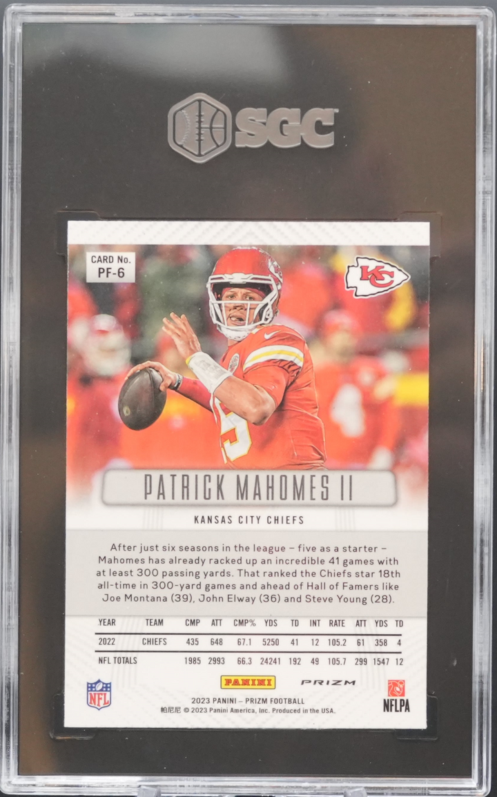 2023 Panini Prizm - Patrick Mahomes II - Prizm Flashback - SGC 10