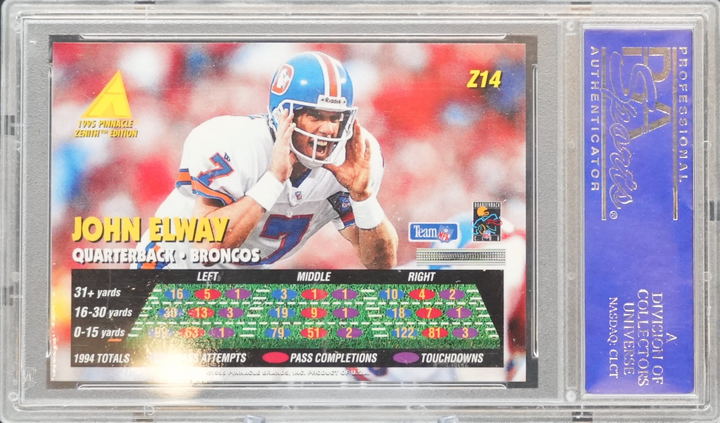 1995 Zenith - John Elway Z14 - PSA 10