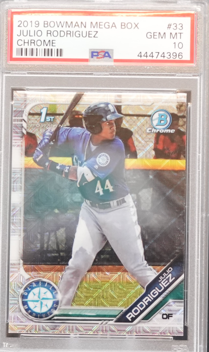 2019 Topps Bowman Mega - Julio Rodriguez 33 - 1st Bowman Mega - PSA 10