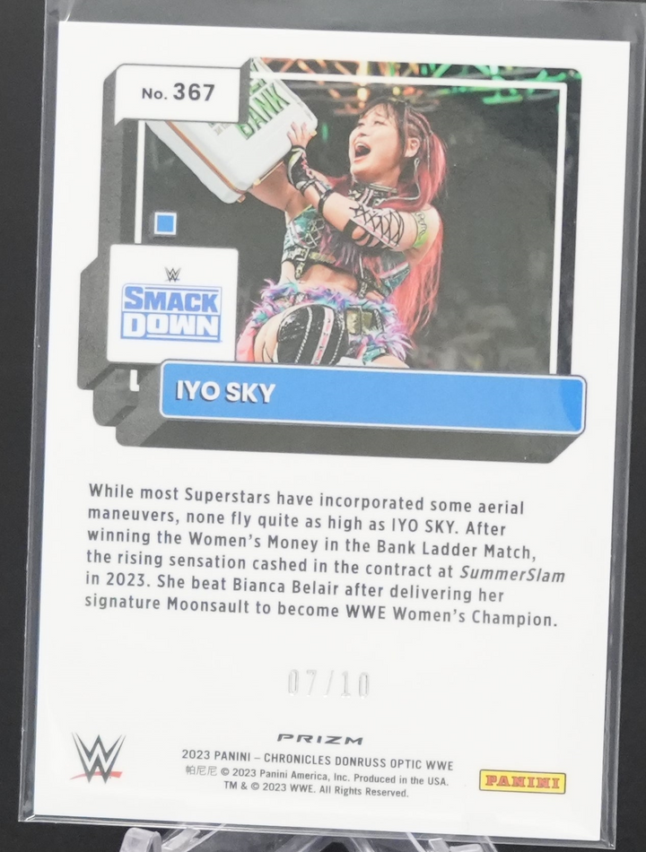 2023 Panini Chronicles Donruss Optic WWE - Iyo Sky 367 - Gold /10