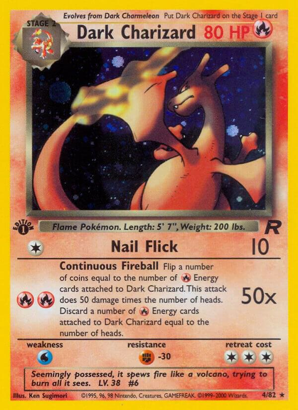 Dark Charizard (4) - Team Rocket (TR) - 1st Edition Holofoil