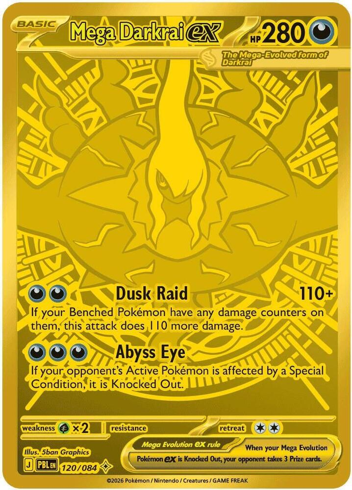 Mega Darkrai ex - 120/084 - ME05: Pitch Black (PBL)