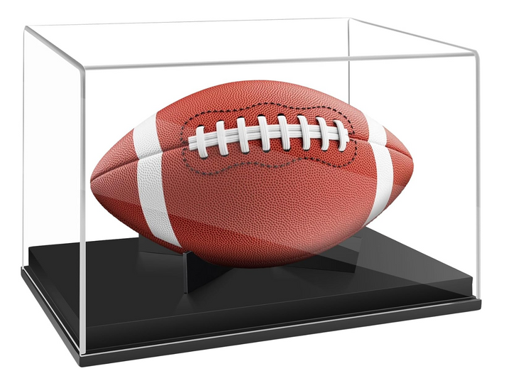 Jared Verse Autographed Rams NFL Authentic Logo Football (Beckett) With Acrylic Case