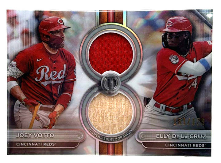 2024 Topps Tribute - Joey Votto Elly De La Cruz DR2-VD - Dual Relic  /179