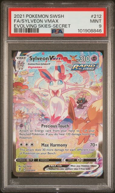 Sylveon VMAX 212/203 Alternate Art Secret Evolving Skies - 2021 Pokemon - PSA 9