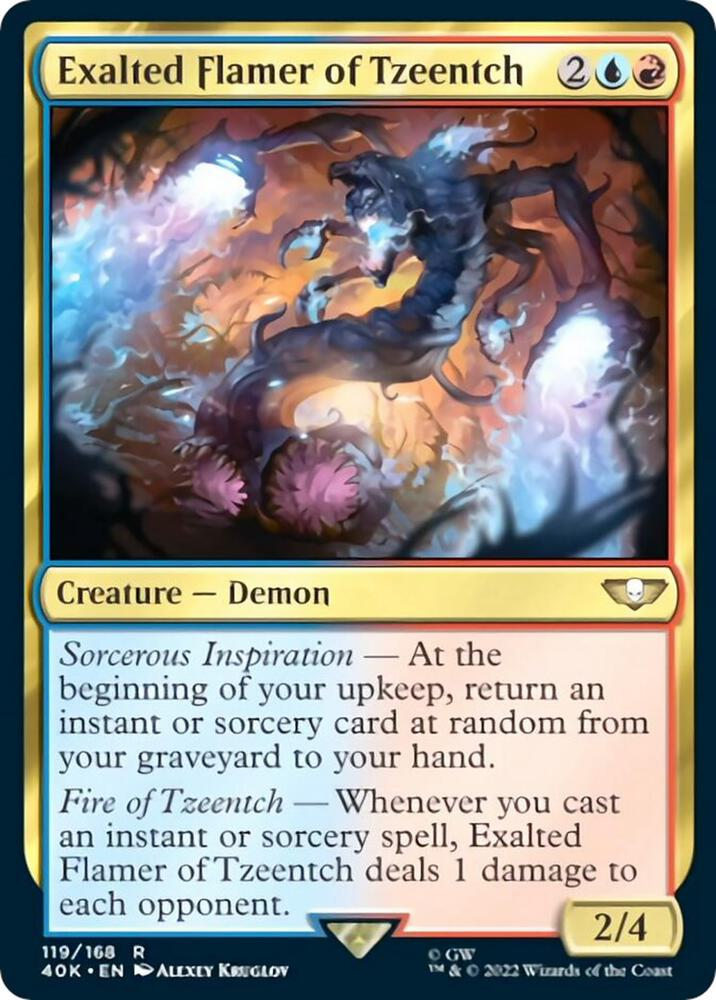 warhammer mtg cards Exalted Flamer of Tzeentch (Surge Foil)