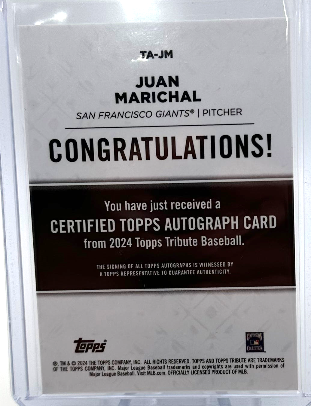 2024 Topps Tribute - Juan Marichal - Auto /199