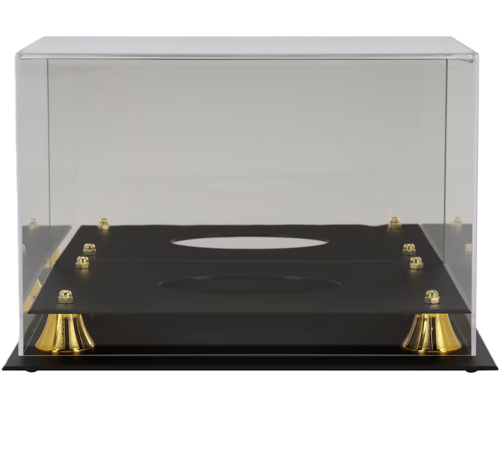 Aaron Donald Autographed Rams NFL Authentic Logo Football (Metabilia) With Acrylic Case