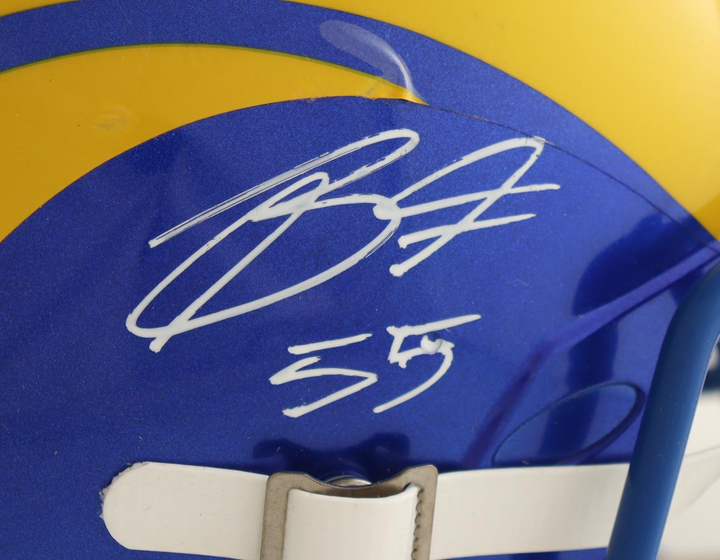 Braden Fiske Autographed Signed Full Size Authentic Riddell On Field NFL Speed Helmet (Beckett)