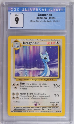 Dragonair - Base Set - 1999 Pokemon - CGC 9