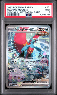 Roaring Moon EX 251/182 Paradox Rift Special Illustration Rare - 2023 Pokemon - PSA 9