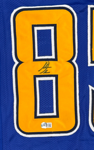 Antonio Gates Signed Blue Football Jersey (Beckett)