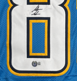 Antonio Gates Signed San Diego Blue Football Jersey (Beckett)