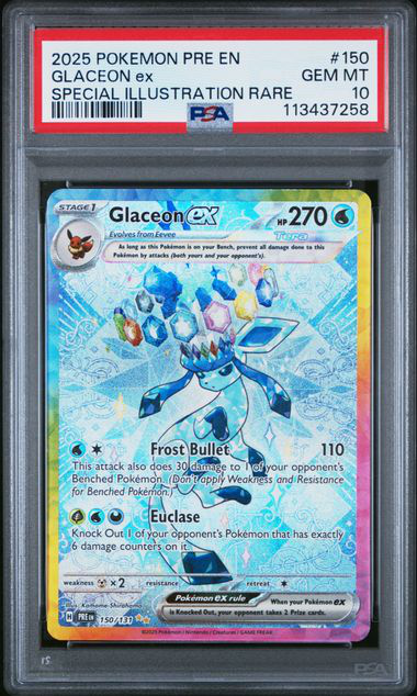 Glaceon EX 150/131 Prismatic Evolutions - 2025 Pokemon - PSA 10