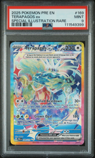 Terapagos ex 169/131 Special Illustration Rare Prismatic Evolutions - 2025 Pokemon - PSA 9