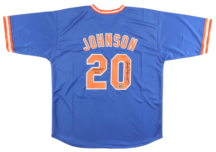Howard Johnson Mets HOF Autographed Signed Custom Jersey