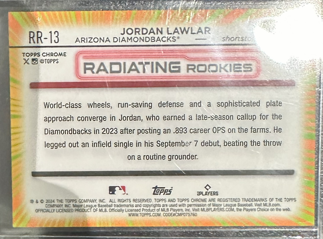 2024 Topps Chrome - Jordan Lawlar RR-13 - Radiating Rookie