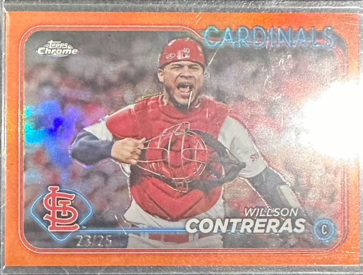 2024 Topps Chrome Baseball - Willson Contreras 234 - Orange /25