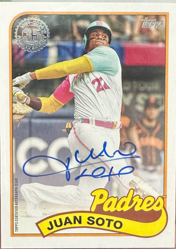 2024 Topps Baseball - Juan Soto 89BA-JS - 1989 Topps Baseball Autograph