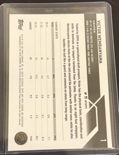 2024 Topps Chrome - Victor Wembanyama 1 - Pink Refractor