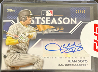 2023 Topps Baseball Series one - Juan Soto ppajs - Postseason Autograph /50