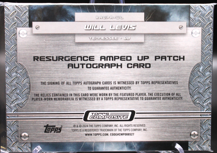 2024 Topps Composite Football - Will Levis RAUPA-WL - Amped Up RPA /125