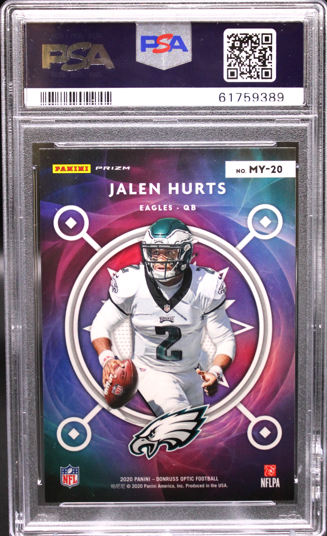 2020 Panini Optic Football - Jalen Hurts 20 - Mythical SP - PSA 10