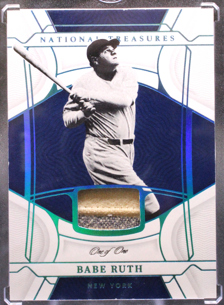 2022 Panini National Treasures Baseball - Babe Ruth 1 - Platinum Mem 1/1