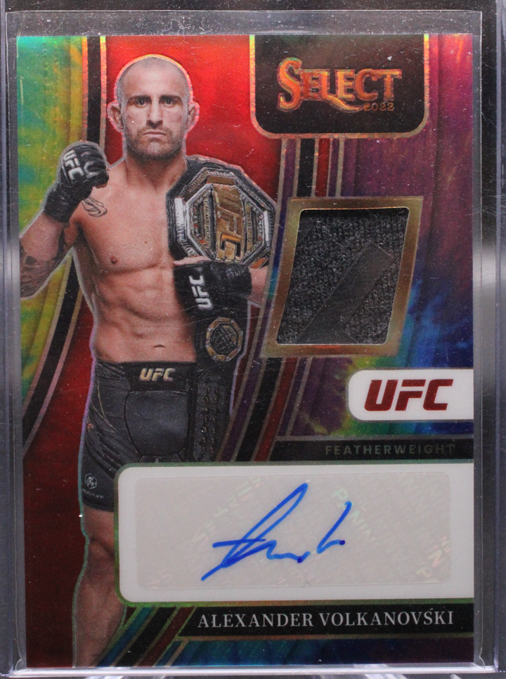 2022 Panini Select UFC - Alexander Volkanovski AM-AVK - Tie Dye Auto Mem /25