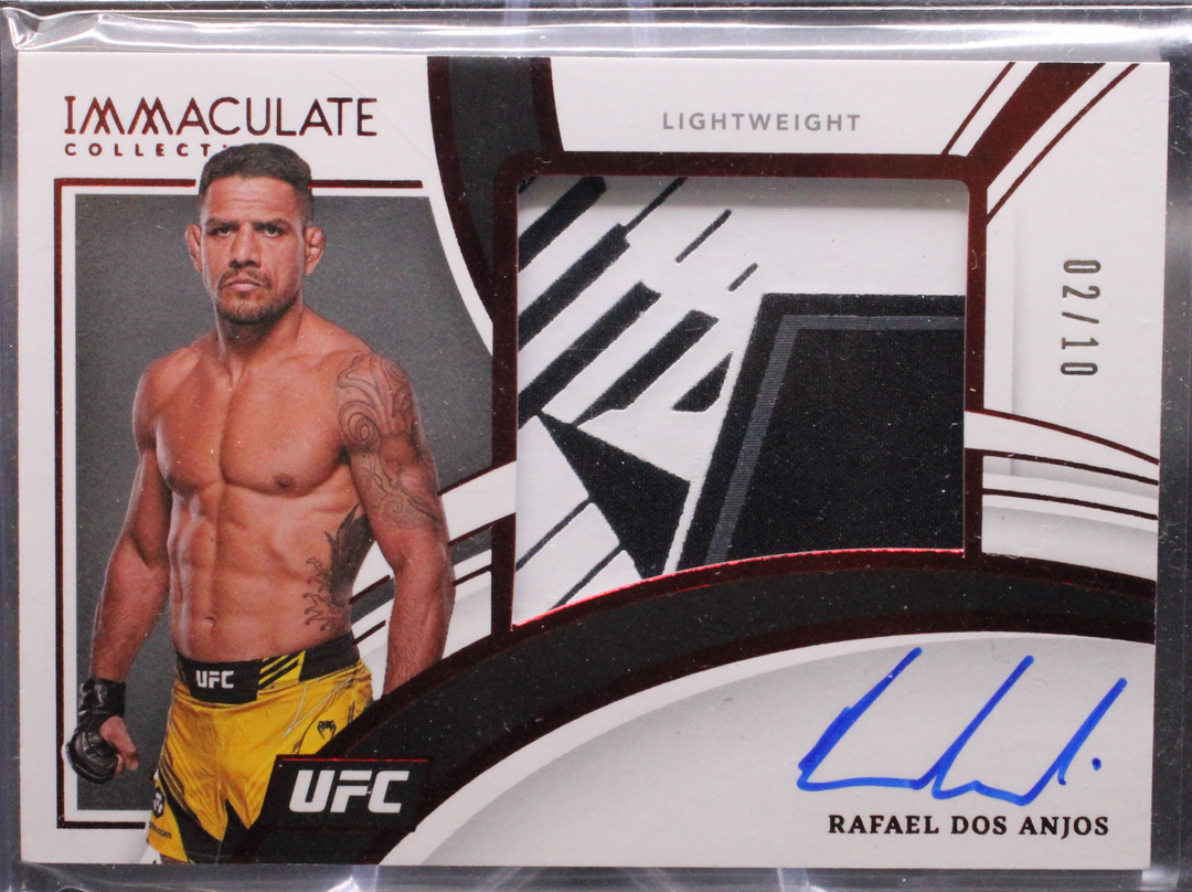 2022 Panini Immaculate UFC - Rafael Dos Anjos PA-RDA - Premium Mem Auto Red /10