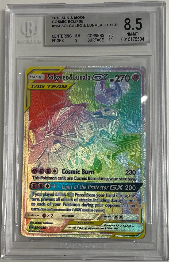Solgaleo & Lunala 254/236 Cosmic Eclipse - 2019 Pokemon - BGS 8.5