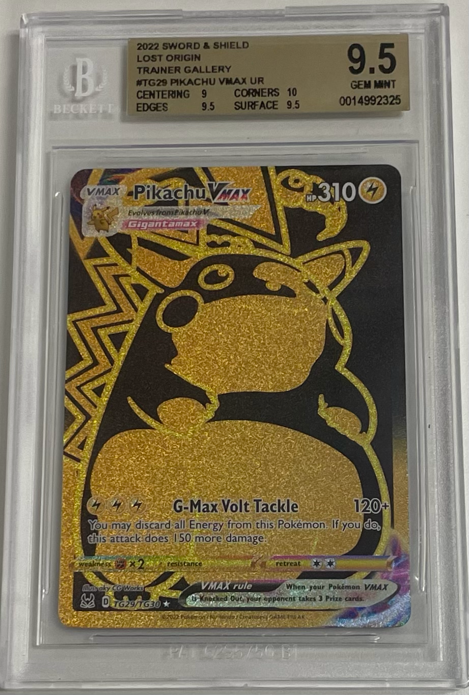 Pikachu Vmax TG29/TG30 - Lost Origin - 2022 Pokemon - BGS 9.5