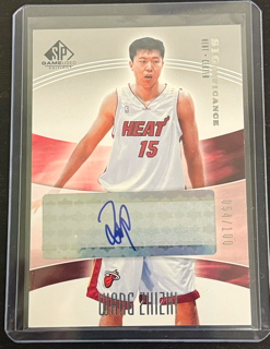 2004 SP Game Used Edition Basketball - Wang Zhizhi SIG-WZ Autograph /100