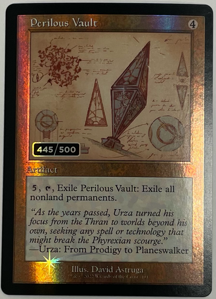 Perilous Vault (Schematic) (Serial Numbered) - The Brothers' War: Retro Frame Artifacts (BRR)