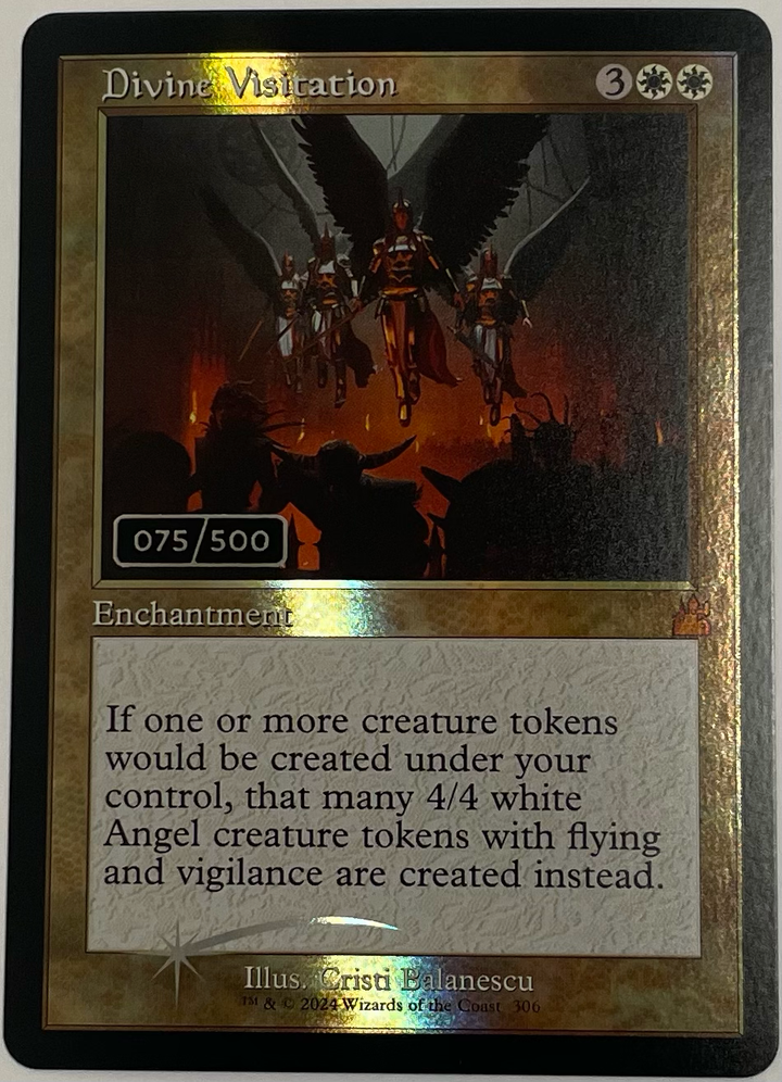 Divine Visitation (Retro Frame) (Serial Numbered) - Ravnica Remastered (RVR)