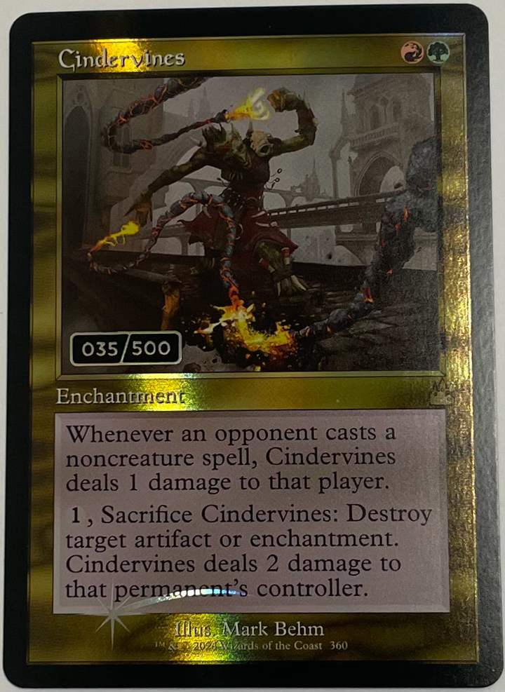 Cindervines (Retro Frame) (Serial Numbered) - Ravnica Remastered (RVR)