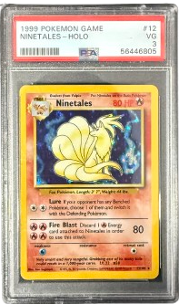 Ninetales #12 Pokemon Base Set - 1999 Pokemon Game - PSA 3