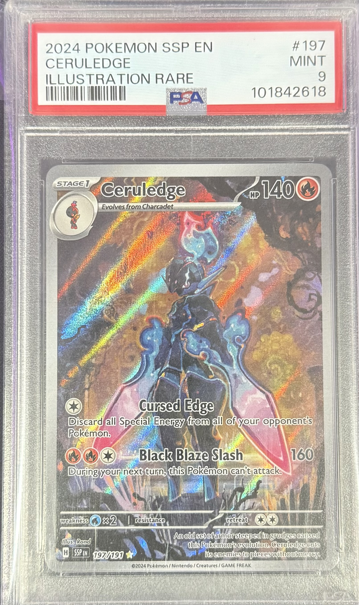 Ceruledge #197 Illustration Rare - 2024 Pokemon SSP EN - PSA 9