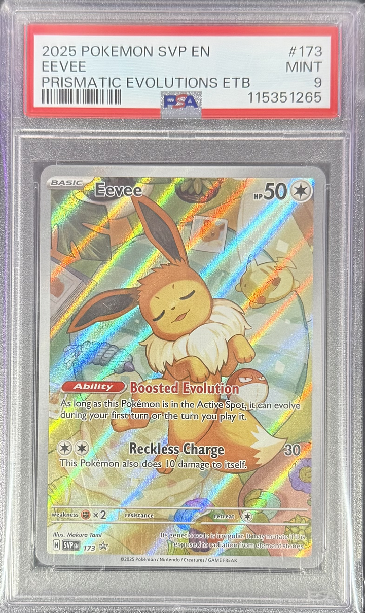 Eevee #173 Prismatic Evolutions ETB - 2025 Pokemon SVP EN - PSA 9