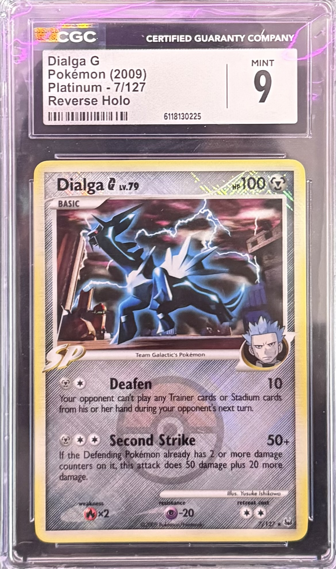 Dialga - Pokemon (2009) - Platnium - 7/127 - Reverse Holo - CGC 9